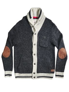 Roots Cabin Wool Blend Shawl Collar Cardigan